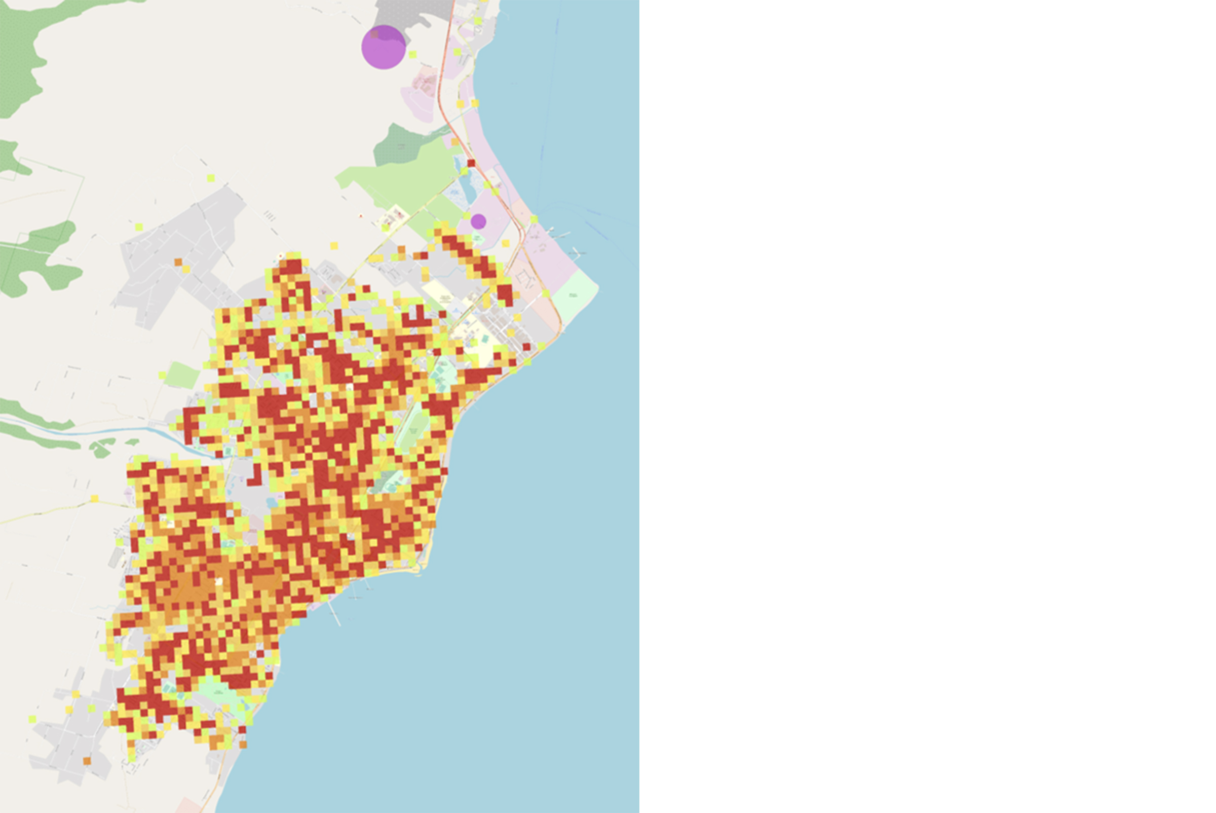 Mapa de calor Temuco