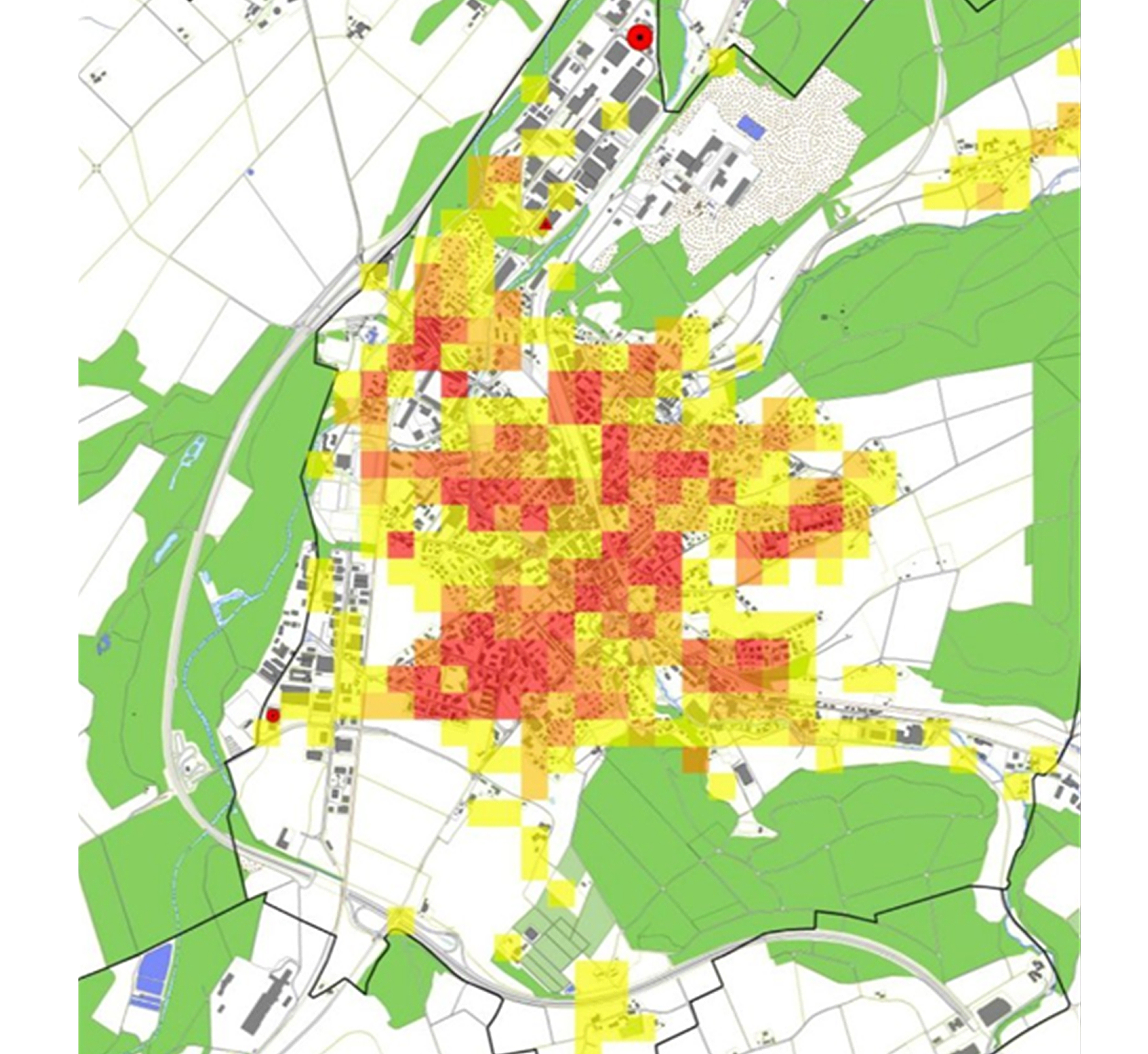 Mapa de calor desarrollado por EBP