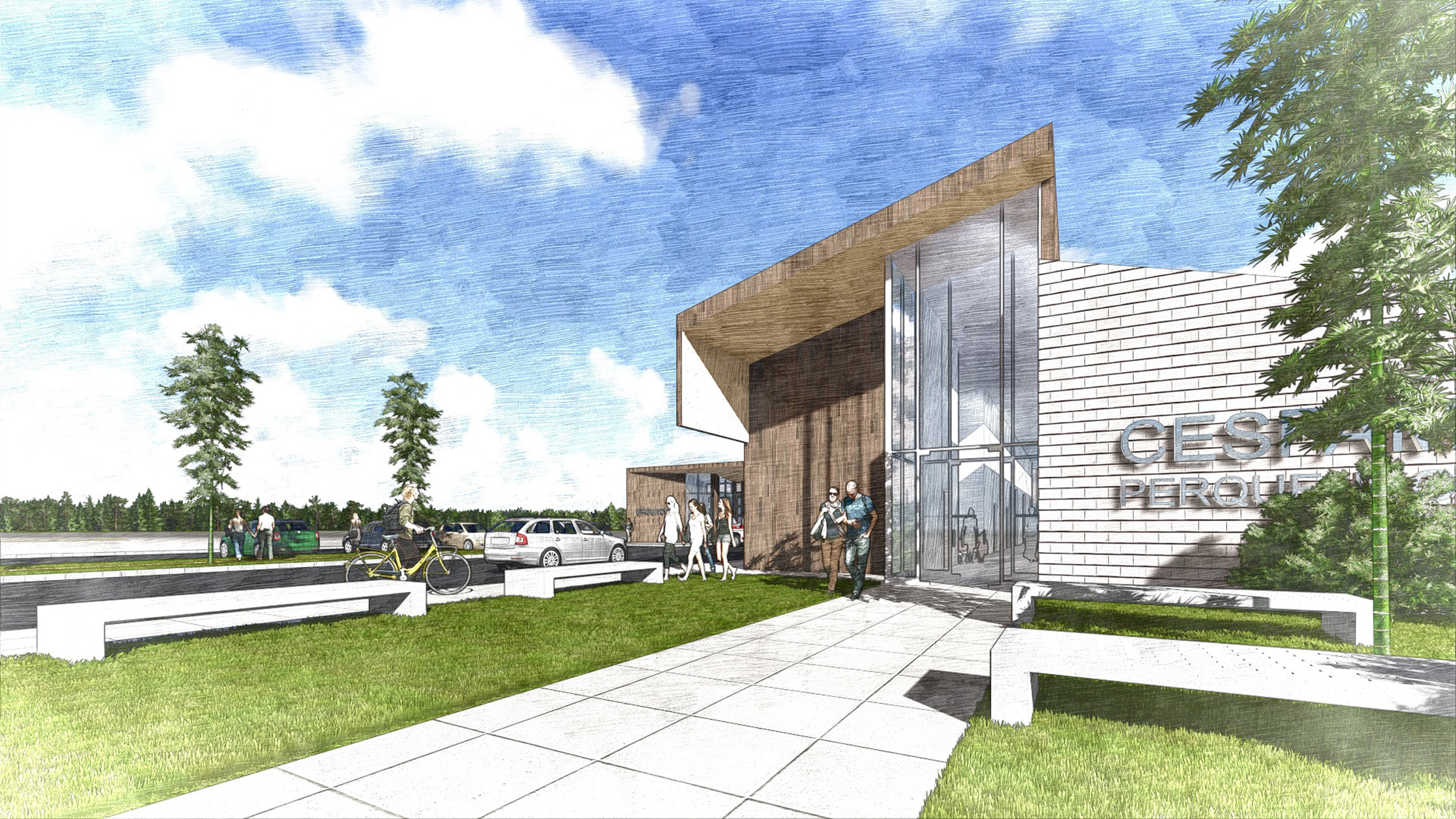 Vista acceso del edificio