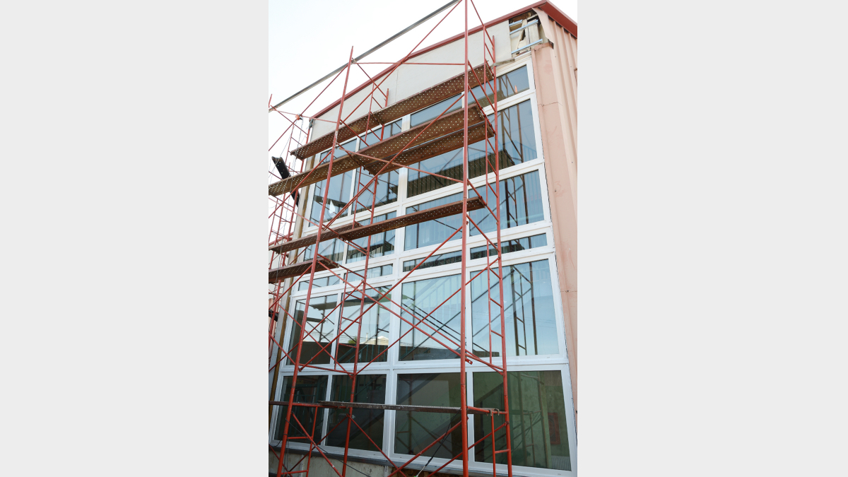 Durante el mejoramiento de la envolvente térmica de la Escuela Baquedano