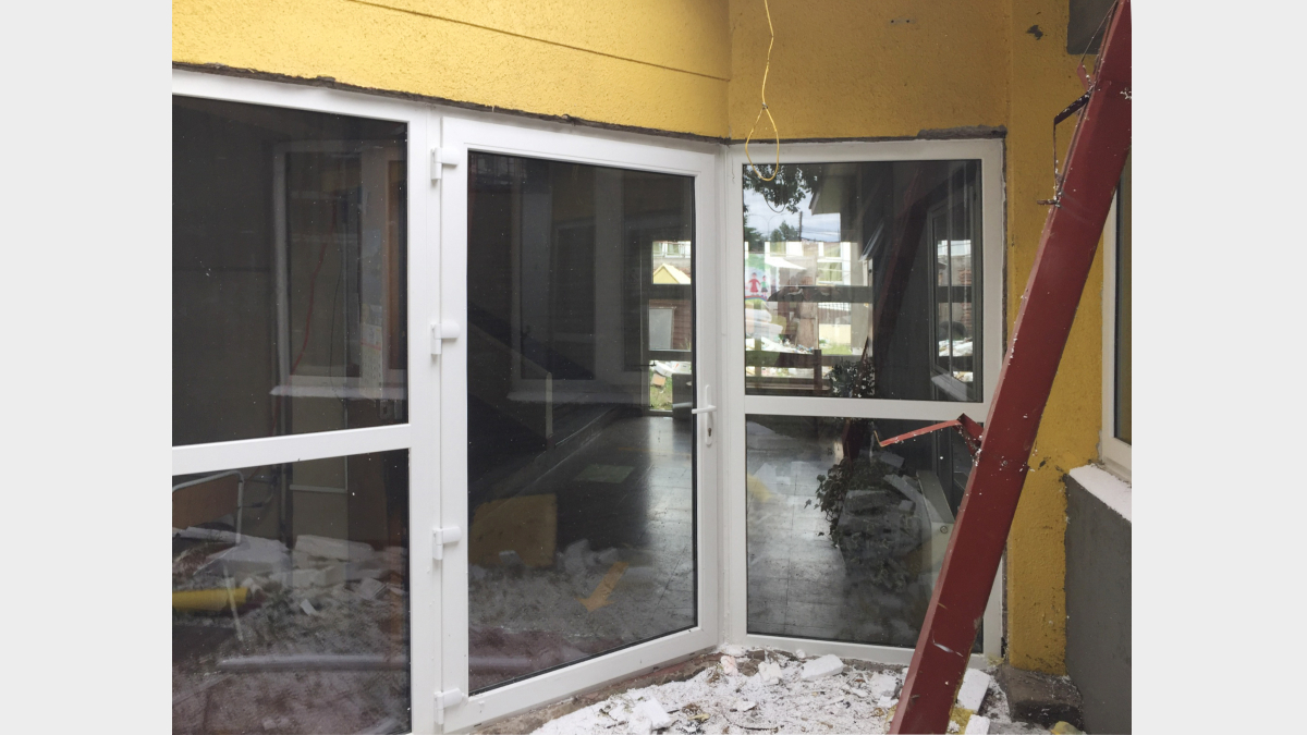 Durante el mejoramiento de la envolvente térmica de la Escuela Baquedano