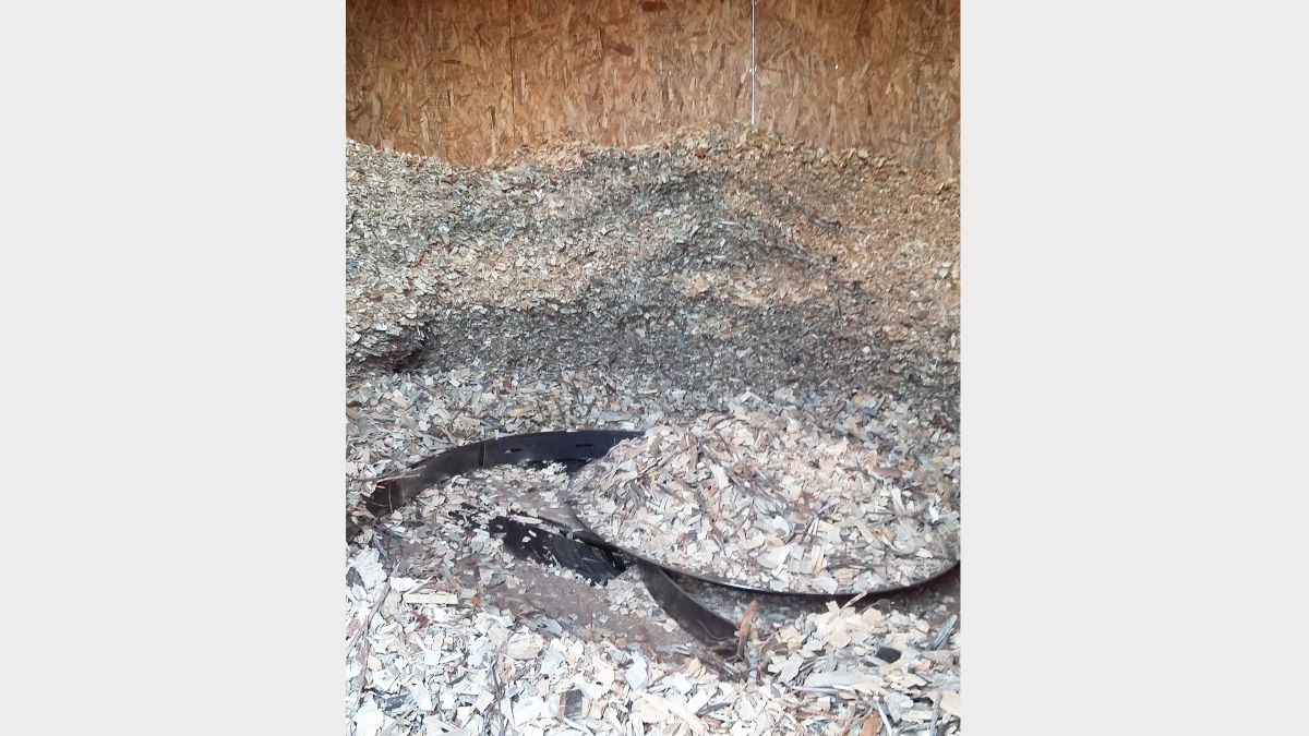 Silo de astillas de la nueva caldera